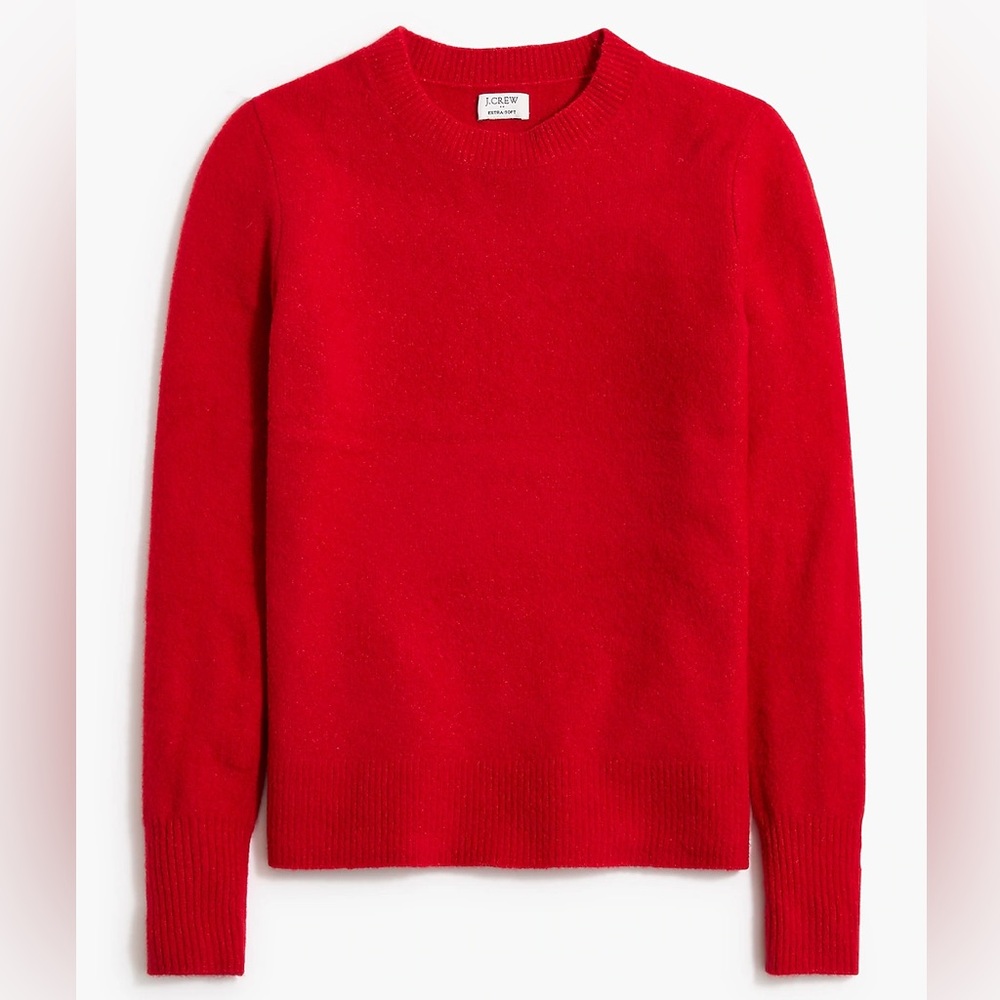 J.Crew Crewneck sweater in extra soft yarn. Size: S. Color: CLASSIC RED.
